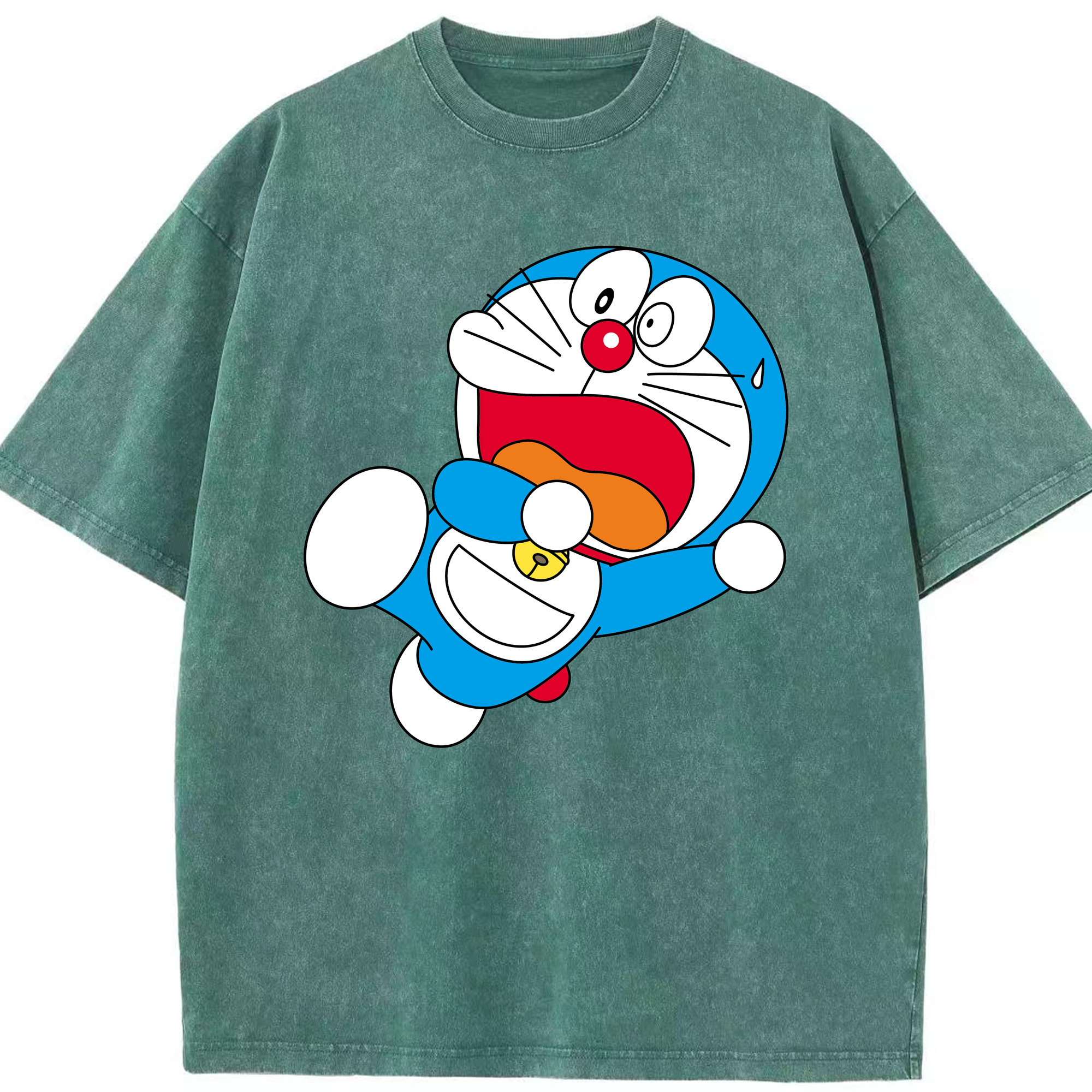 （画像用） ドラえもん Doraemon 綿100% ヴィンテージ風 半袖Tシャツ（フロントプリント）